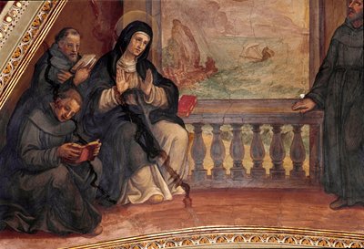 Szent Monique, Hippói Szent Ágoston anyja életének története. Giovan Battista Ricci (1537-1627) freskója, Róma, Sant