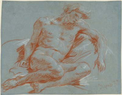 Egy ülő férfi akt alkotó: Giovanni Battista Tiepolo