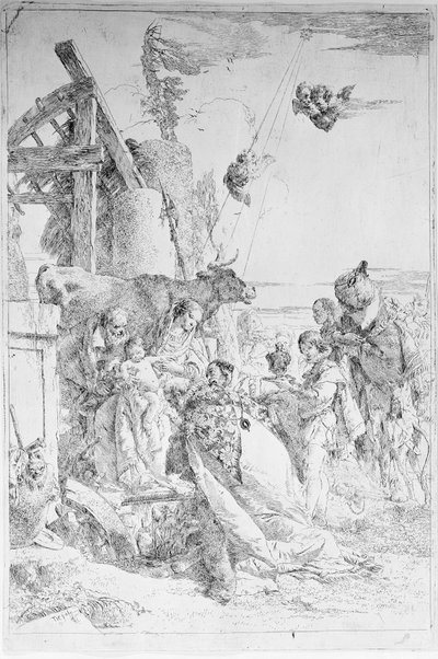 A mágusok imádása, kb. 1753 . alkotó: Giovanni Battista Tiepolo