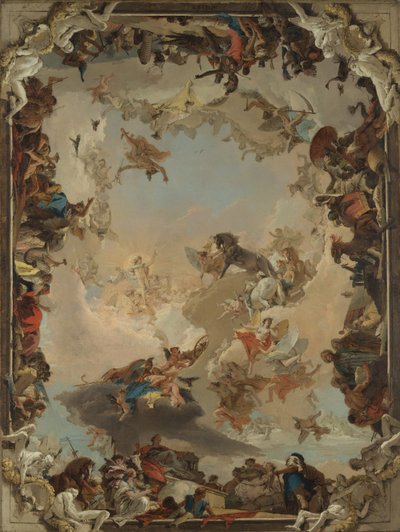 Bolygók és kontinensek allegóriája, 1752. alkotó: Giovanni Battista Tiepolo