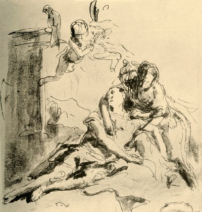 Angelica ápolja Medor sebeit, 1757, 1928 alkotó: Giovanni Battista Tiepolo