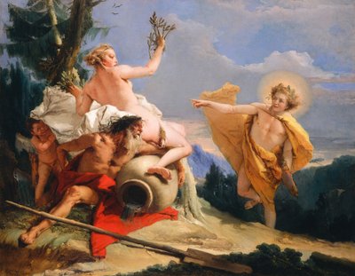 Apollo üldözi Daphnét, c. 17551760. alkotó: Giovanni Battista Tiepolo