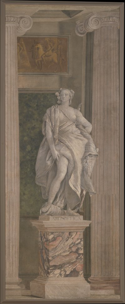 Aritmetika, 1760 (vászonra átvitt freskó) alkotó: Giovanni Battista Tiepolo