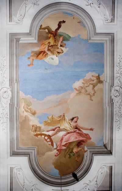A Palazzina bejárati csarnokának mennyezete, 1757 alkotó: Giovanni Battista Tiepolo