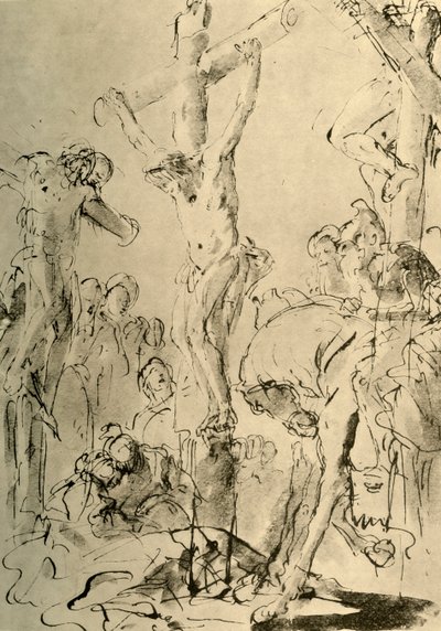 Keresztre feszítés, 18. század közepe, 1928 alkotó: Giovanni Battista Tiepolo