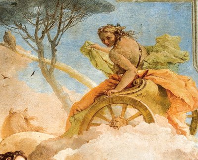Armida részlete, Armida Elrabolja az alvó Rinaldót a jeruzsálemi szobából a Palazzinában, 1757 alkotó: Giovanni Battista Tiepolo