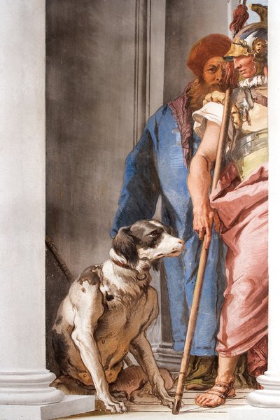 Részlet a görög flotta Aulisban, a Palazzina bejárati csarnokából, 1757 alkotó: Giovanni Battista Tiepolo