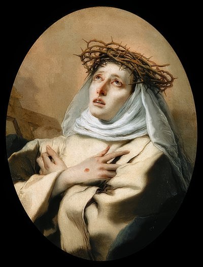 Sienai Szent Katalin. 1746 (?) alkotó: Giovanni Battista Tiepolo