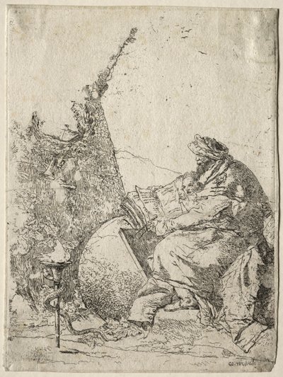 Fantáziák: A filozófus. alkotó: Giovanni Battista Tiepolo