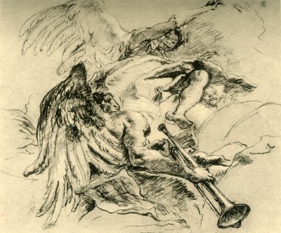 Gruppe von Engeln, um 1754, 1928 von Giovanni Battista Tiepolo