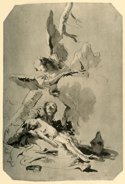 Hágár és Izmael, 1735, 1928 alkotó: Giovanni Battista Tiepolo