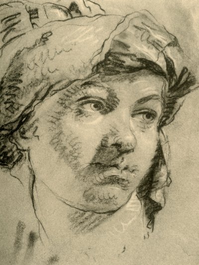 Egy turbános lány feje, 18. század közepe, 1928 alkotó: Giovanni Battista Tiepolo