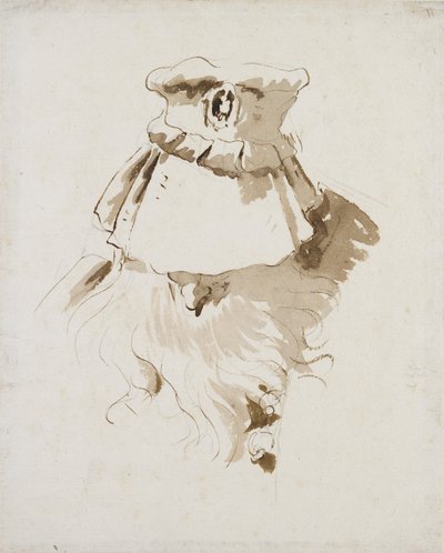 Szakállas férfi feje, 18. század közepe alkotó: Giovanni Battista Tiepolo