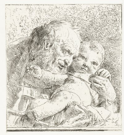 Szent József Krisztus gyermekével fegyverben alkotó: Giovanni Battista Tiepolo