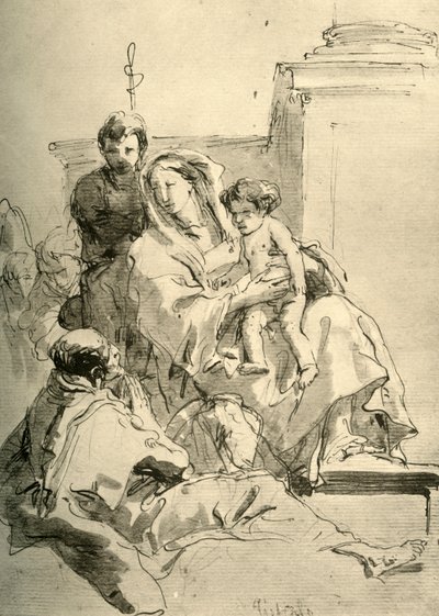 Szent Család, 18. század közepe, 1928 alkotó: Giovanni Battista Tiepolo