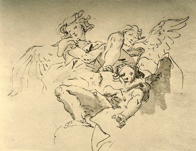 Lebegő angyalok, 18. század közepe, 1928 alkotó: Giovanni Battista Tiepolo