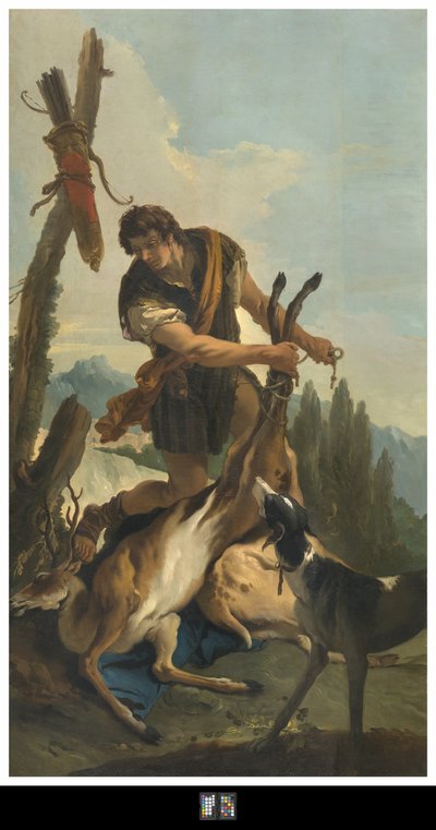 Vadász szarvassal, 1718 alkotó: Giovanni Battista Tiepolo