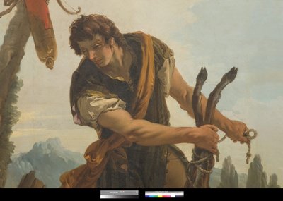 Vadász szarvassal, 1718 alkotó: Giovanni Battista Tiepolo