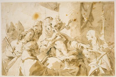 Madonna a gyermekkel és szentekkel alkotó: Giovanni Battista Tiepolo