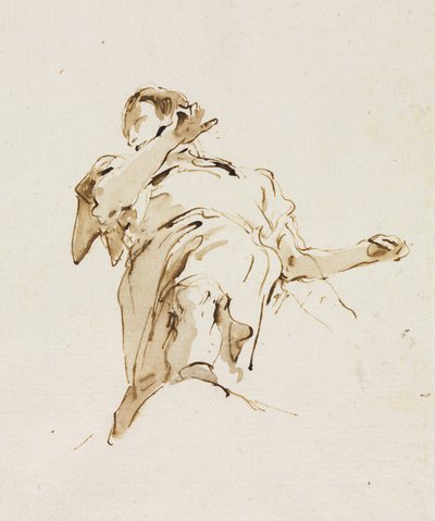 Férfialak alulról nézve, c. 1740-es évek. alkotó: Giovanni Battista Tiepolo