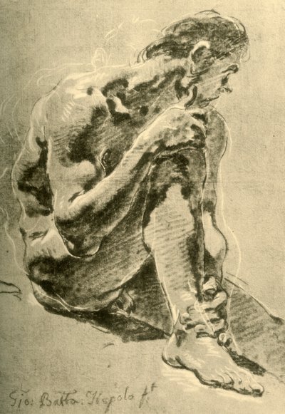 Akt ülő, 1715-1716, 1928 alkotó: Giovanni Battista Tiepolo