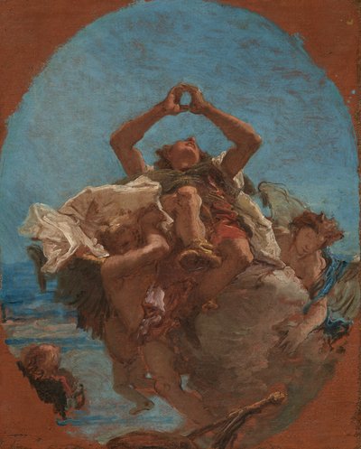 Szent Rókust angyalok viszik a mennybe alkotó: Giovanni Battista Tiepolo
