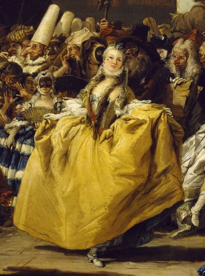 Karneváli jelenet vagy A menüett alkotó: Giovanni Battista Tiepolo