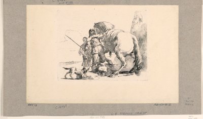 Katona lóval és vőlegénnyel, a Vari Capricciból alkotó: Giovanni-Battista Tiepolo
