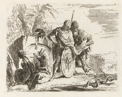 Az asztrológus és az ifjú katona a Vari capricci-ből (Különféle Capricciok) alkotó: Giovanni-Battista Tiepolo