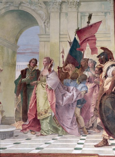 Die Großzügigkeit des Scipio (Detail) von Giovanni Battista Tiepolo