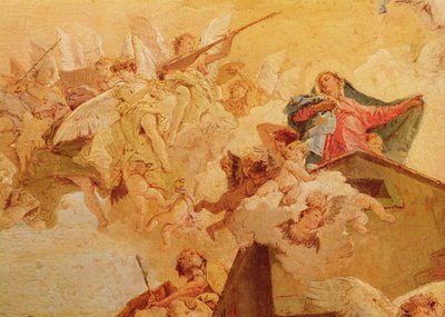 A Szent Ház fordítása Názáretről Loretóra, a Szűz részlete alkotó: Giovanni Battista Tiepolo