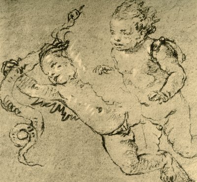 Két Ámor, c1752, 1928 alkotó: Giovanni Battista Tiepolo
