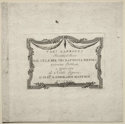 Verschiedene Kaprizen, 1785 von Giovanni Battista Tiepolo