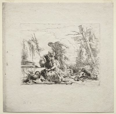Különféle szeszélyek: A bilincses nő, 1785. alkotó: Giovanni Battista Tiepolo