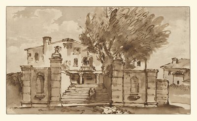 Kilátás egy villára alkotó: Giovanni Battista Tiepolo