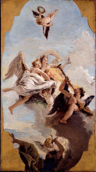 Tugend und Adel vertreiben die Unwissenheit alkotó: Giovanni Battista Tiepolo