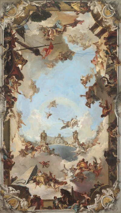 A Spanyol Monarchia gazdagsága és haszna III. Károly alatt, 1762. alkotó: Giovanni Battista Tiepolo
