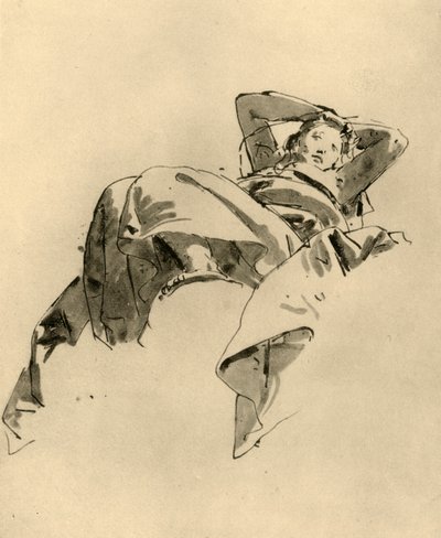 Nyugvó nő, 18. század közepe, 1928 alkotó: Giovanni Battista Tiepolo