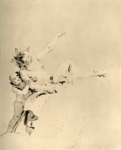 Felhőkön pihenő, Ámor által támogatott nő, 18. század közepe, 1928 alkotó: Giovanni Battista Tiepolo