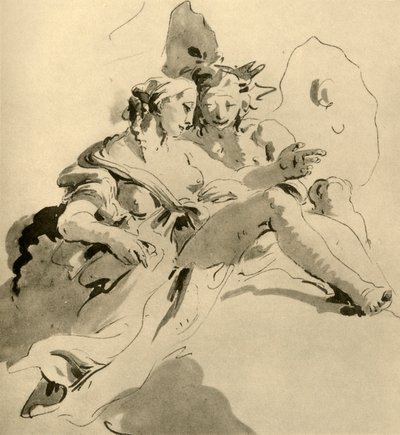 Zephyr and Flora, 18. század közepe, 1928 alkotó: Giovanni Battista Tiepolo