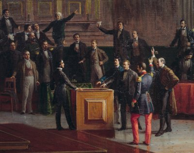 Velence ideiglenes kormánya a keserű vég ellenállását választja (1849), Giovanni Battista Della Libera festménye alkotó: Giovanni Battista della Libera