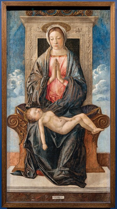 Madonna alvó babával, Giovanni bellini, 1470 körül. alkotó: Giovanni Bellini