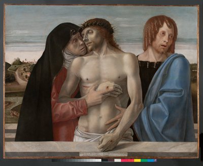 Pieta, 1460 körül (tempera fán) alkotó: Giovanni Bellini