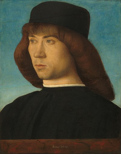 Egy fiatalember portréja, c. 1490. alkotó: Giovanni Bellini