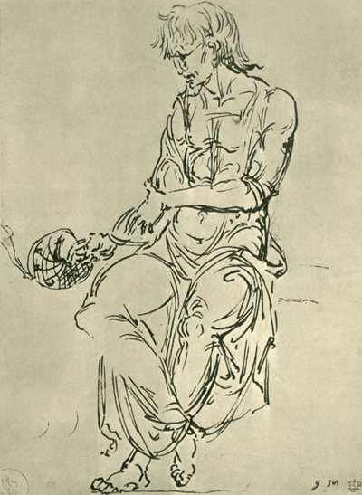 Ülő ember csillagászati műszerrel, 15. század vége, 1943. alkotó: Giovanni Bellini