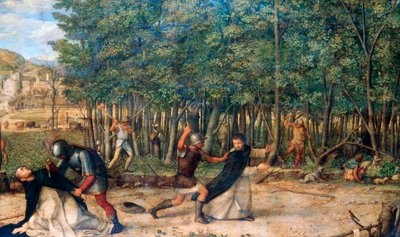 Szent Péter vértanú meggyilkolása, 1507 alkotó: Giovanni Bellini