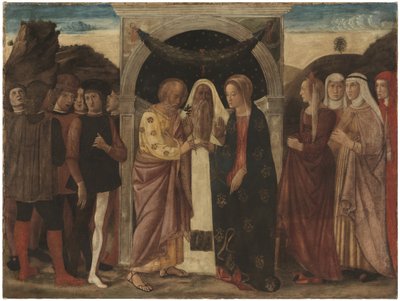 Szűz Mária házassága (tempera, vászon) alkotó: Giovanni Bellini