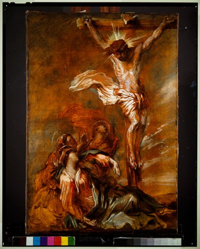 A keresztre feszítés (vázlat) alkotó: Giovanni Benedetto (1609-64) Castiglione