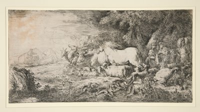 Noé belépő állatok alkotó: Giovanni Benedetto Castiglione