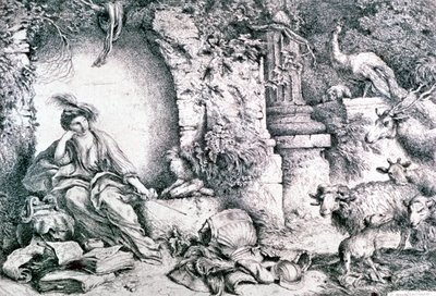 Circe Changing Ulysses Men, c1650 alkotó: Giovanni Benedetto Castiglione